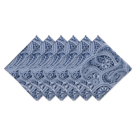 DESIGN IMPORTS Blue Paisley Print Outdoor Napkin CAMZ11645